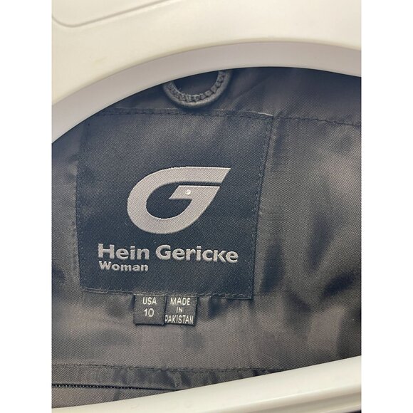 NWT Hein Gericke Women's Leather Motorcycle Jacket Sz 10 - Picture 9 of 11